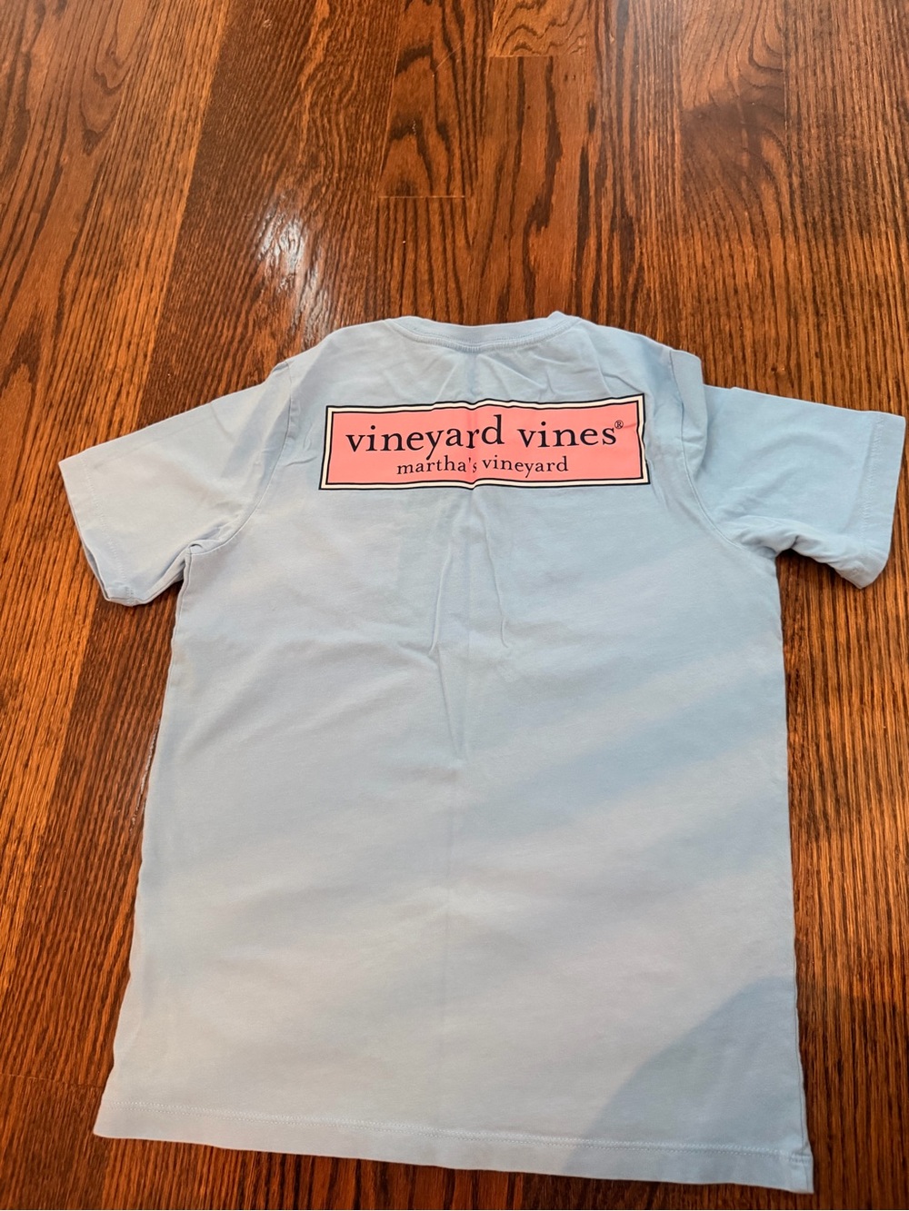 Vineyard Vines kid Light Blue Logo Pocket Tee